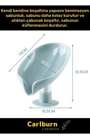 Özel Tasarım Tezgah Üstü Mutfak Banyo Bulaşık Lavabo Vantuzlu Su Tutmaz Giderli Katı Sabunluk