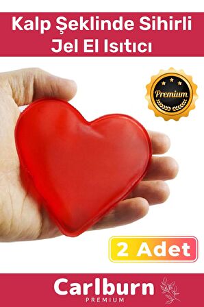 Premium Özel Üretim Kalp Şeklinde El Isıtıcısı Sihirli Jel Isıtıcı Torba Kalpli Cep Sobası 2'li Set