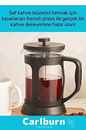 Özel Üretim Isıyı Uzun Süre Koruyan Süzgeçli Bitki Çayı Demliği Filtre Kahve French Press 200 ml