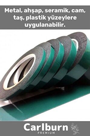 Süper Güçlü İz Bırakmayan Elastik Yapılı Çift Taraflı 48mm - 10 Metre Akrilik Köpük Bant - 3 Adet