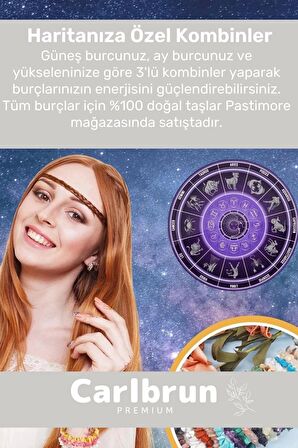 Premium Koç Burcu Enerjisini Yükselten Doğal Taş Bileklik Koç Burçları Burç Unisex Bileklik