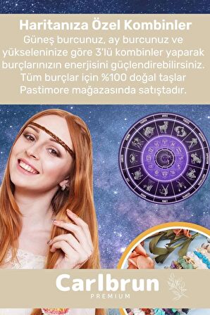 Premium Aslan Burcu Enerjisini Yükselten Doğal Taş Bileklik Aslan Burçları Burç Unisex Bileklik