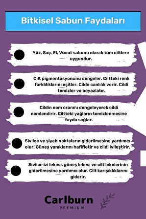 Özel Üretim %100 Doğal Koku Yüz Cilt Beyazlatıcı Organik Nemlendirici Lavanta Sabunu 1 Adet