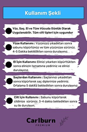 Özel Üretim %100 Doğal Koku Yüz Cilt Beyazlatıcı Organik Nemlendirici Lavanta Sabunu 3 Adet