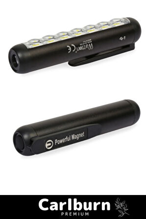 Premium Seri 4 Modlu 70 Metre Mesafeli 1200 mAh Type-C Girişli Mıknatıslı Şarjlı Cep Feneri