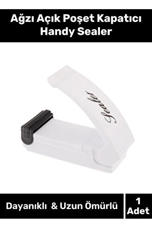 Premium Seri Pilli Yiyecekleri Taze Tutan Pratik Ağzı Açık Poşet Kapatıcı Handy Sealer