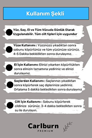 Özel Üretim %100 Doğal Güzel Kokulu El Yüz Saç Vücut Cilt Orijinal Kil Sabunu - 2 Adet