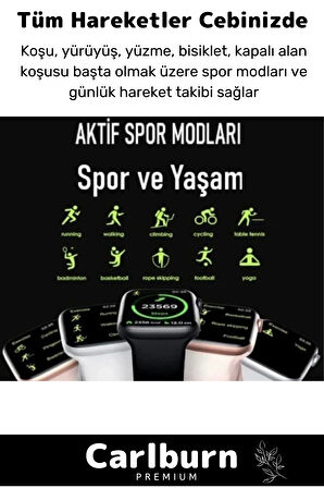 Premium T500 Plus Ips Ekran Spor Sağlık Sensörlü Ios Android Uyumlu Tansiyon Nabız Ölçer Akıllı Saat