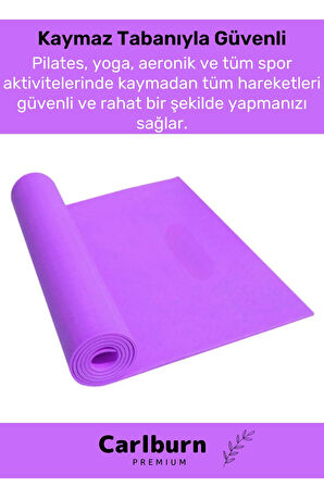 Özel Konfor Model Çift Taraflı Kaymaz Silinebilir Antibakteriyel Eva Yoga Meditasyon Minderi 4mm Mat