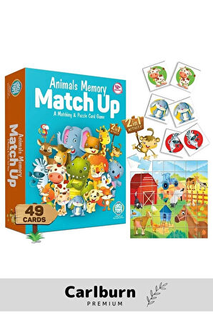 Özel Üretim Zeka Geliştirici Eğitici Çocuk El Göz Kordinasyonu Animals Memory Match Up