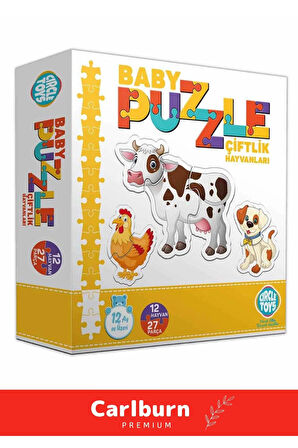 Özel Üretim Zeka Geliştirici Eğitici Çocuk El Göz Koordinasyonu Baby Puzzle Çiftlik Hayvanları