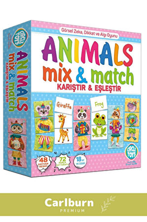 Özel Üretim Zeka Geliştirici Çocuk El Göz Koordinasyonu Animals Mix & Match Karıştır Eşleştir