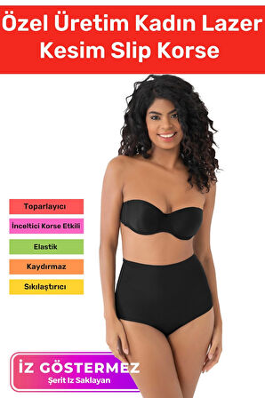 Özel Üretim Sıkılaştırıcı İz Göstermeyen Toparlayıcı Şekillendirici Kaymaz Lazer Kesim Slip Korse