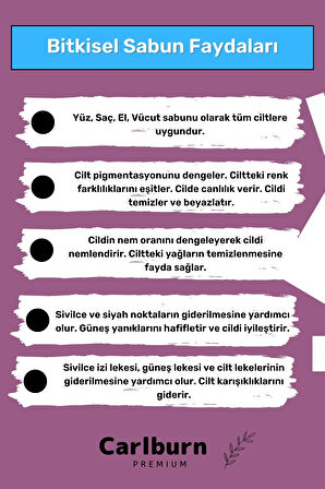 Özel %100 Doğal Güzel Kokulu El Yüz Saç Vücut Cilt Orijinal Bitkisel Lavanta Sabunu 120G - 1 Adet