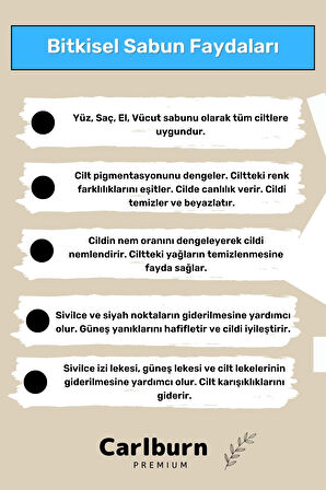 %100 Doğal Güzel Kokulu El Yüz Saç Vücut Cilt Orijinal Bitkisel Pirinç Özlü Sabunu 120G - 3 Adet