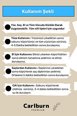 %100 Doğal Güzel Kokulu El Yüz Saç Vücut Cilt Orijinal Bitkisel Pirinç Özlü Sabunu 120G - 3 Adet