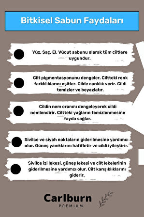 Lüks %100 Doğal Güzel Kokulu El Yüz Saç Vücut Cilt Orijinal Bitkisel Çay Ağacı Sabunu 120G - 3 Adet