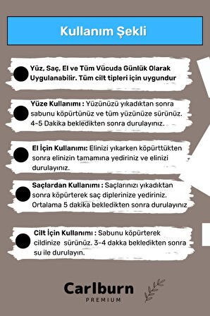 Lüks %100 Doğal Güzel Kokulu El Yüz Saç Vücut Cilt Orijinal Bitkisel Çay Ağacı Sabunu 120G - 3 Adet