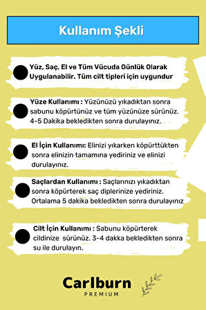 Lüks %100 Doğal Güzel Kokulu El Yüz Saç Vücut Cilt Orijinal Bitkisel Limon Sabunu 120G - 3 Adet
