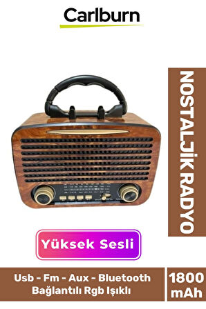 Kaliteli Yüksek Sesli Retro Nostalji Bluetooth Bağlantılı Usb Sd Kart Radyo Mp3 Player Müzik Kutusu