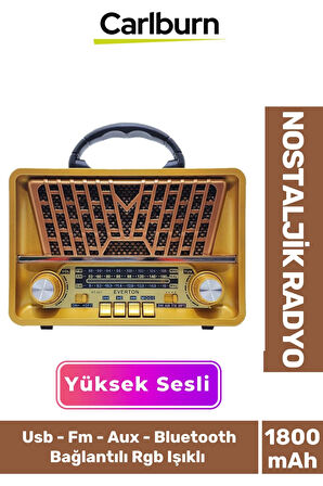 Kaliteli Yüksek Sesli Retro Nostalji Bluetooth Bağlantılı Usb Sd Kart Radyo Mp3 Player Müzik Kutusu