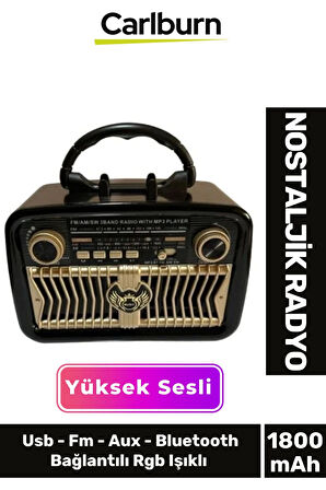 Kaliteli Yüksek Sesli Retro Nostalji Bluetooth Bağlantılı Usb Sd Kart Radyo Mp3 Player Müzik Kutusu