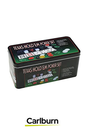 Profesyonel Blackjack 300 Poker Çipli 2 İskambil Kağıtlı Texas Holdem Casino Metal Poker Oyunu Seti