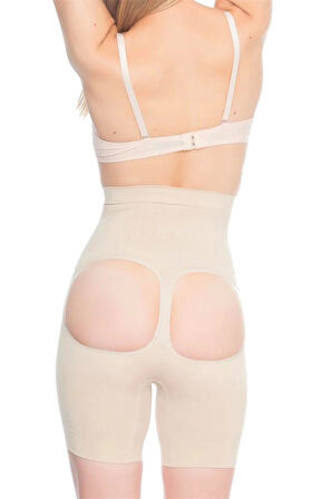 Özel Üretim Toparlayıcı Sıkılaştırıcı Şekillendiri İz Göstermez Kaymaz Kadın Popo Açık Paçalı Korse