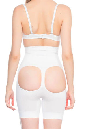 Özel Üretim Toparlayıcı Sıkılaştırıcı Şekillendiri İz Göstermez Kaymaz Kadın Popo Açık Paçalı Korse