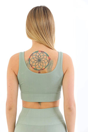 Özel Üretim Göğüs Toparlayıcı Sarkma Önleyen Spor Günlük Kalın Askılı Pedli Fitilli Crop Büstiyer