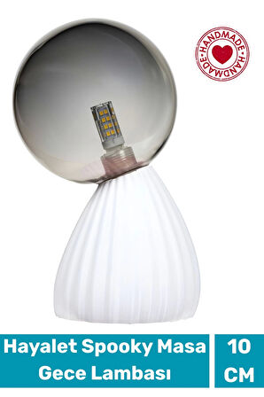 Handmade Dekoratif Şık Biyobozunur Plastik 10 Cm Dimmer Kablolu Hayalet Spooky Masa Gece Lambası