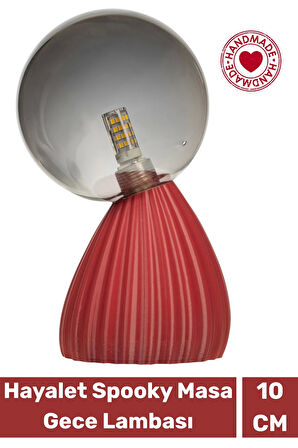 Handmade Dekoratif Şık Biyobozunur Plastik 10 Cm Dimmer Kablolu Hayalet Spooky Masa Gece Lambası