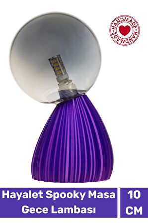 Handmade Dekoratif Şık Biyobozunur Plastik 10 Cm Dimmer Kablolu Hayalet Spooky Masa Gece Lambası