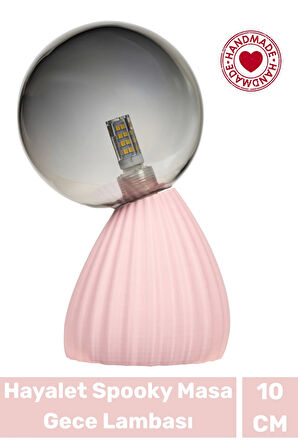 Handmade Dekoratif Şık Biyobozunur Plastik 10 Cm Dimmer Kablolu Hayalet Spooky Masa Gece Lambası