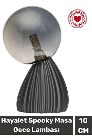 Handmade Dekoratif Şık Biyobozunur Plastik 10 Cm Dimmer Kablolu Hayalet Spooky Masa Gece Lambası