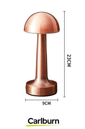 Özel Tasarım 3 Modlu 23 cm x 9 cm Modern Aç/Kapa Butonlu Mantar Dokunmatik LED Masa Lambası