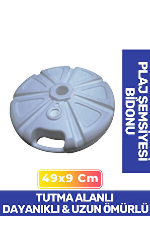 Özel Üretim Dayanıklı Malzemeden Üretilmiş Plastik 49x9 cm Plaj Kamp Balık Bahçe Şemsiyesi Bidonu
