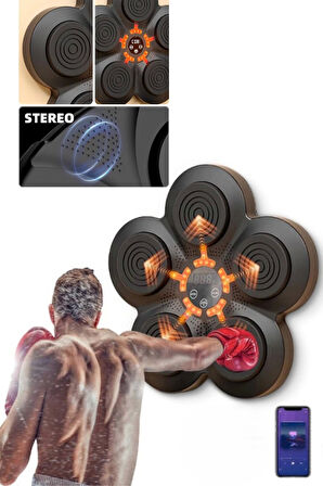 Özel Üretim Rgb Müzikli Bluetooth Hoparlör Genç Yetişkin Boks Egzersiz Müzikli Boks Makinesi