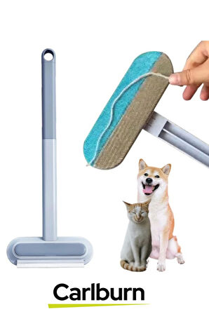 Özel Üretim Çift Taraflı Kaymaz Uzun Ergonomik Saplı Evcil Hayvan Kedi Köpek Tüy Temizleme Fırçası