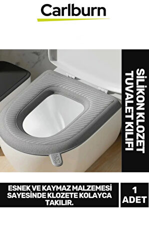 Özel Üretim Esnek Kaymaz Çıkarılabilir Yıkanabilir Yumuşak Silikon Konforlu Klozet Tuvalet Kılıfı