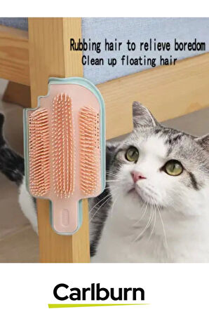 Özel Üretim Tüy Dökümü Azaltıcı Kedi Otu Hazneli Kaşınma Tarama Aparatı Fırçası