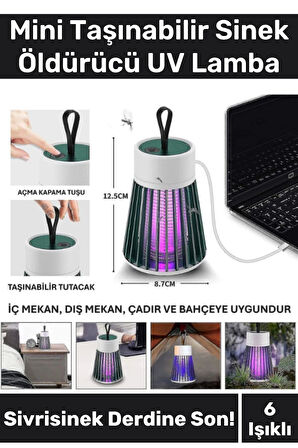 Premium Sessiz Yükseltmiş Güç 6 Uv Işık Elektrikli Uv Sinek Sivrisinek Haşere Öldürücü Lamba