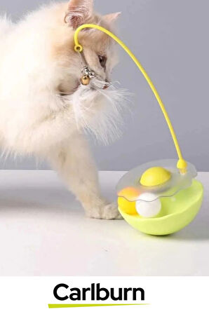 Özel Üretim Oyun Eğlence Vakit Geçirme Sağlayan Yumuşak Tüylü Zilli Kedi Otlu Hacıyatmaz Oyuncağı