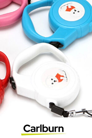 Dayanıklı Sağlam Mekanizmalı Tek Tuş Kontrollü Sevimli Otomatik Köpek Gezdirme Tasması 2.5 Metre