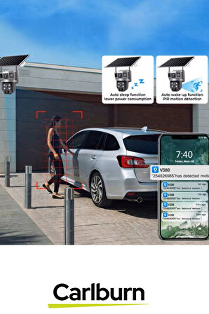 Online CCTV PTZ Kontrol Hareket Algılama Teknoloji 8000 mAh Güneş Enerji Dış Mekan Güvenlik Kamera