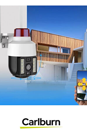 H.265 Sıkıştırma Teknolojisi 3MP HD Çözünürlük Gece Görüşlü Alarmlı Dış Mekan Güvenlik Kamerası