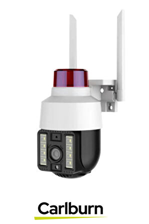 H.265 Sıkıştırma Teknolojisi 3MP HD Çözünürlük Gece Görüşlü Alarmlı Dış Mekan Güvenlik Kamerası