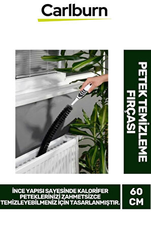 Premium Toz Alma Hafif Püsküllü 60cm Kalorifer Petek Detaylı Temizleme Fırçası