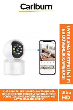 Çift Yönlü Dinleme Konuşma Gece Görüş 360 Derece Panoramik Uygulama Destek Wi-Fi Ev Güvenlik Kamera