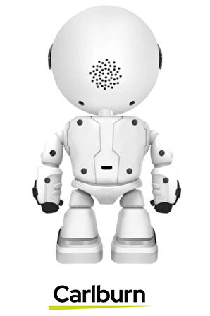 355° Yatay 45° Dikey Hareket Çift Taraflı Ses Gece Görüşü Robot Görünümlü 2.4 GHz Wi-Fi Bebek Kamera